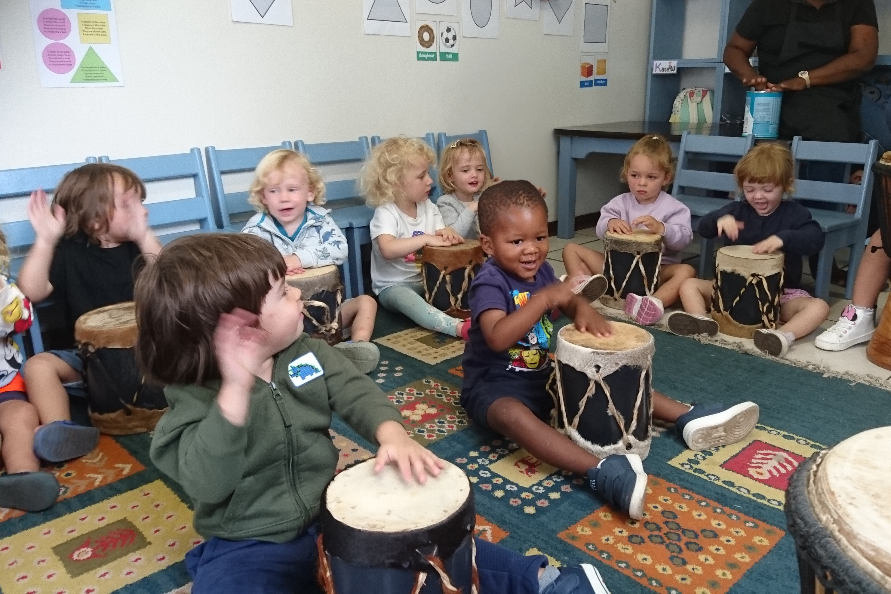 kids playing drums